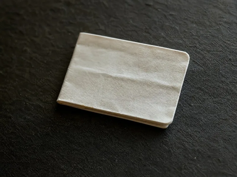 Un bout de papier pâle plié, ses coins adoucis par un séjour en poche